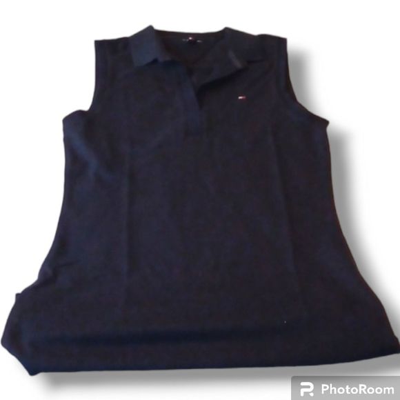 Tommy Hilfiger Tops - Tommy Hilfiger Deep V-Neck Sleeveless Polo Tank